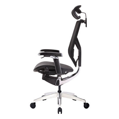 Aluminum Backrest Height Adjustable 3D Headrest 5D Armrest Mesh Back Office Chairs